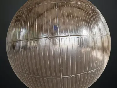Silver Sci-fi Metal Panel PBR Seamless Texture