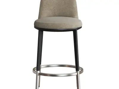 chair bar stool with seat and legs 3D model