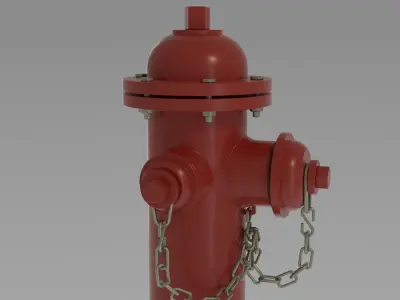 Fire Hydrant 26 - Classic Fire Hydrant Low-poly 3D model