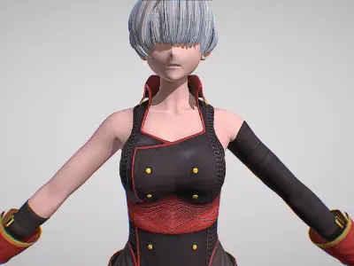 Reiko Or Lei - Bikini Zombie Slayers - Oneechanbara Origins Low-poly 3D model