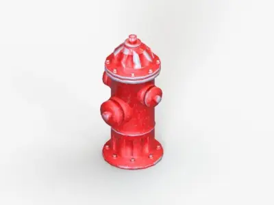 Fire Hydrant Free low-poly 3D model shop