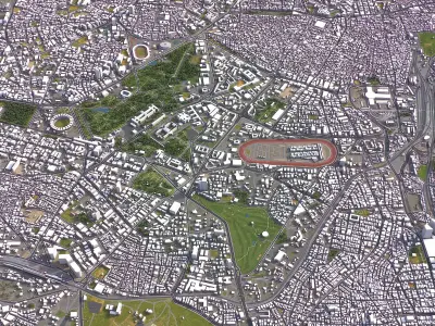 Bengaluru - Bangalore - 3D City Model Low-poly 3D model