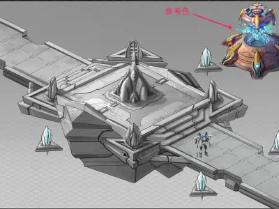 Crystal-energy altar 3D model