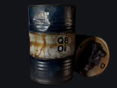 Barrel Low-poly 3D model