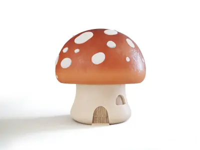 fly agaric man and his house 3D model