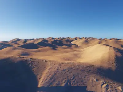 Desert Terrain Pack- Sand Mountain Low-poly 3D model