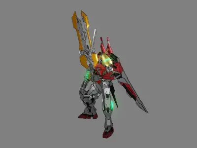 Attacker Gundam B 19 3D model