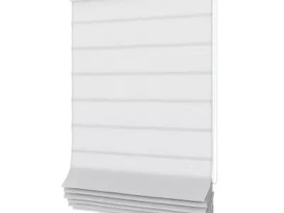 White Roman Blinds 3D model