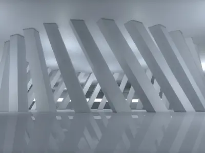 Sci Fi WareHouse Low-poly 3D model shop