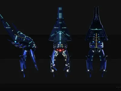 Mass Effect - Reaper Harbinger Low-poly 3D model