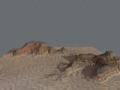 MARS - 2 LANDSCAPE LowPoly Low-poly 3D model
