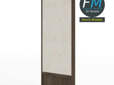 Shoji japanese paper door 3D model