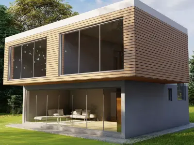 Modern House 15 3D model purchase
