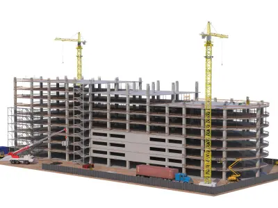  Construction Site Building Scene 