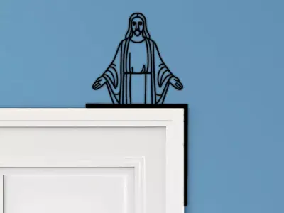Christ The Reedeemer Door Corner Decor 3D print model
