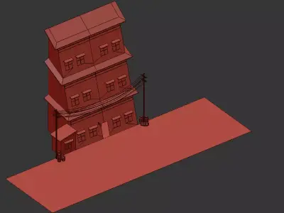 Low Poly Ancient Building Free low-poly 3D model