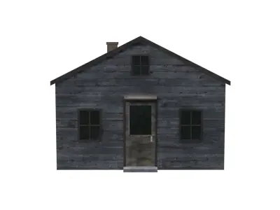 Old Abandoned House Low-poly 3D model