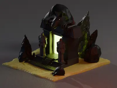 Dark Portal Low-poly 3D model