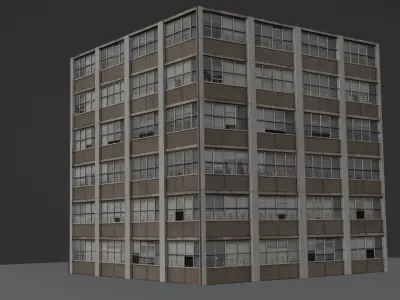 Building 2 Low-poly 3D model