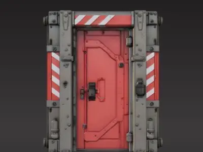  futuristic sci-fi door 3D print model purchase