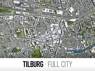 Tilburg  Low-poly 3D model