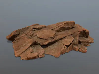 Sandstone Set rock Low-poly 3D model
