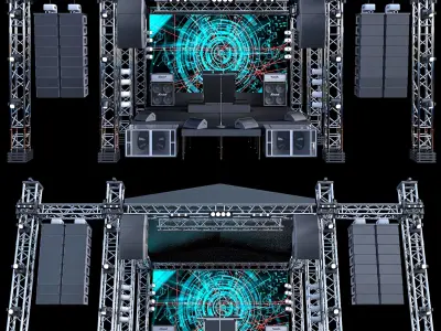 Concert Stage 3D Model Pack