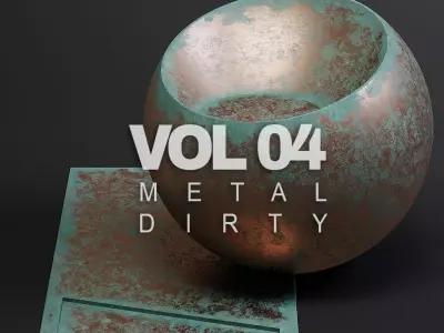 Metal vol04 Dirty 8K Seamless PBR Materials Texture