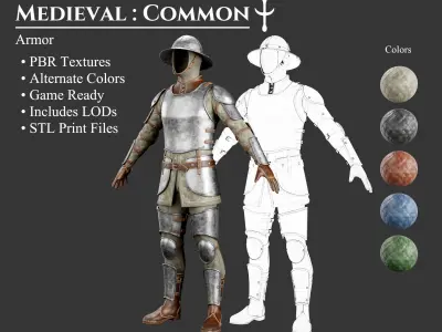 Medieval Collection Battlefield 3D Model Pack