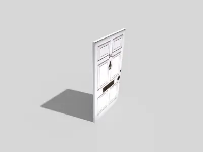 low poly door Low-poly 3D model 2