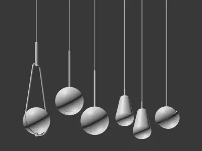 Pendant Light Collection 3D model
