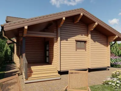 Log house 3D model get