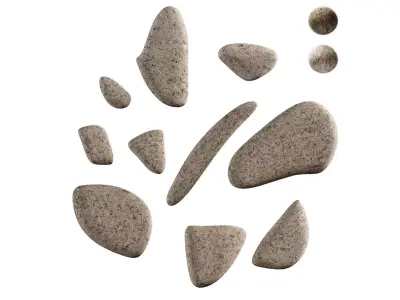 Garden Stone Set 3D model