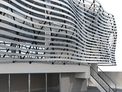 Futuristic building  4 3D model