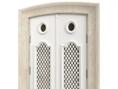 Entrance classic door 82 3D model