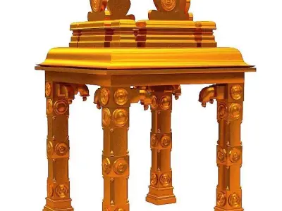 Hindu temple Low-poly 3D model