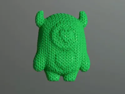 Knitted Valentine love Monster 3D print model