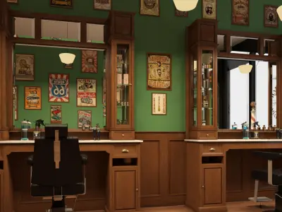 Barber Shop 3D model