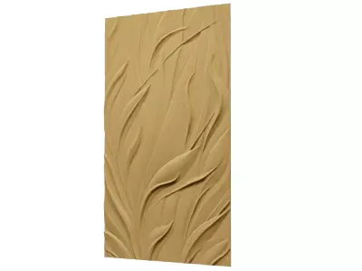 Modern floral Relief Panel Wall Decor Set STL Mural CNC 353 3D model