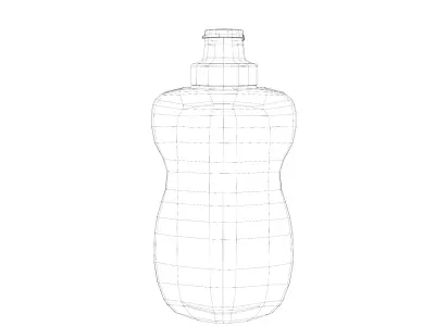 Mustard Bottle Low-poly PBR 3D model Low-poly 3D model