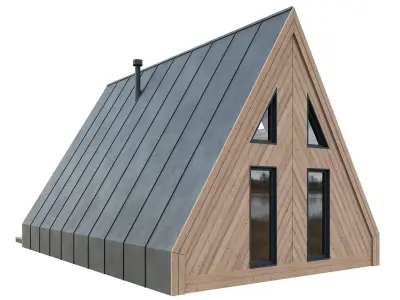 A-frame house 02 3D model