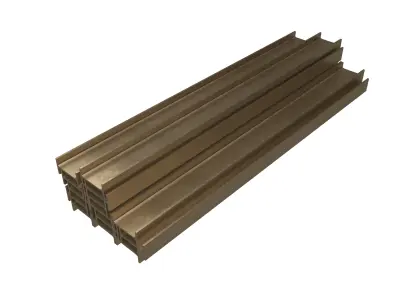 Stacked I Beam v1 006 Low-poly 3D model