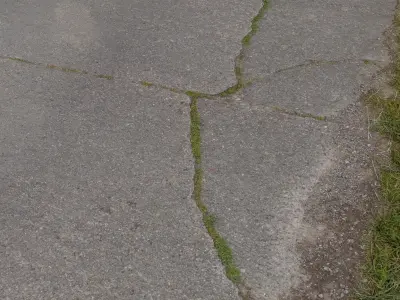 real 16 meter seamless concrete road Low-poly 3D model