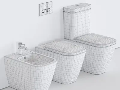 Duravit HAPPY D 2 WC Low-poly 3D model