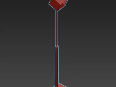 CARRE floor lamp with square base 3D model