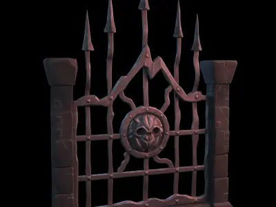 Fantasy gate 3D model