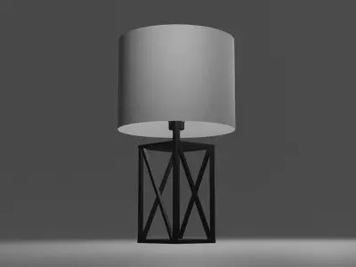 3 Modern Basic Lampshades Low-poly 3D model