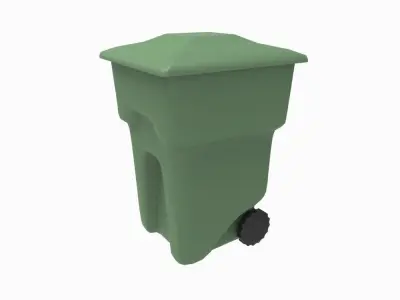 Recycle Bin Low-poly 3D model