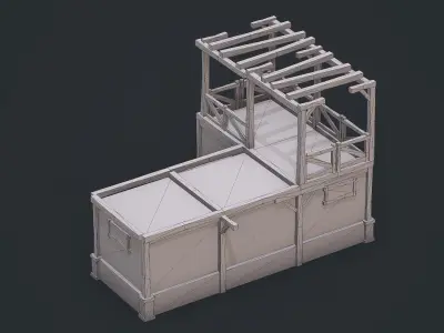 Hand Paint Desert House Low-poly 3D model