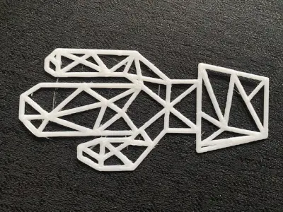 cactus hamsa hand window decal 3D model